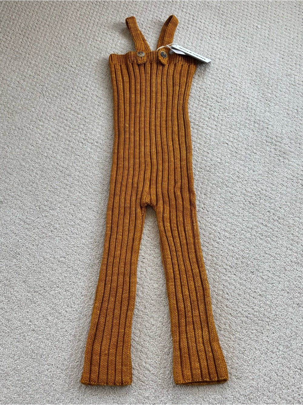 Misha And Puff marigold wool Ribbed longies Knit Suspenders